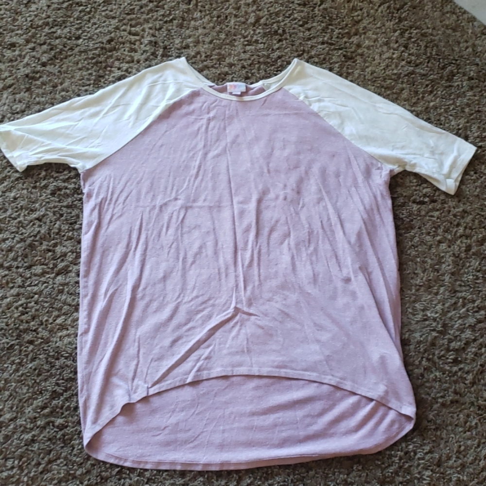 ⭐SALE⭐Cream and mauve baseball sleeve Lularoe Irma